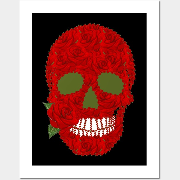 Rose Skull Wall Art by Nuletto